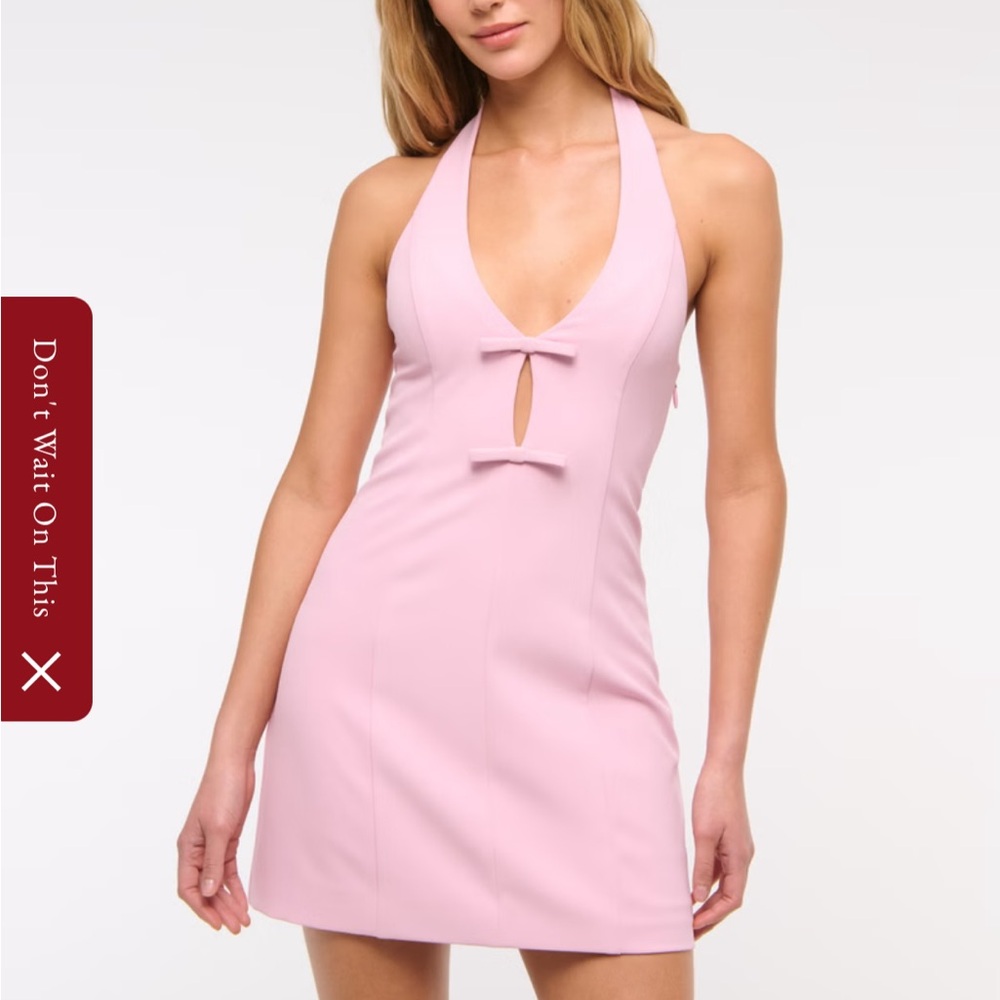 Abercrombie & Fitch Pink Cut Out Tie Front Dress